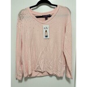 NWT Gloria Vanderbilt pink light weight sweater